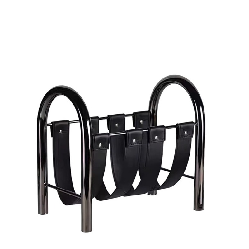 Lighting And Decor Magazine - Revistero de cuero y metal de