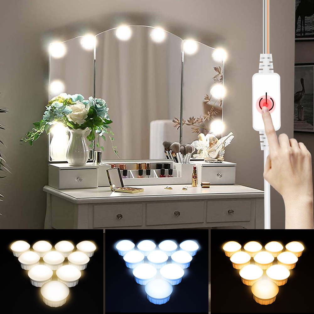 Colour Changing Bulb - Luz LED para Espejo, Bombilla USB