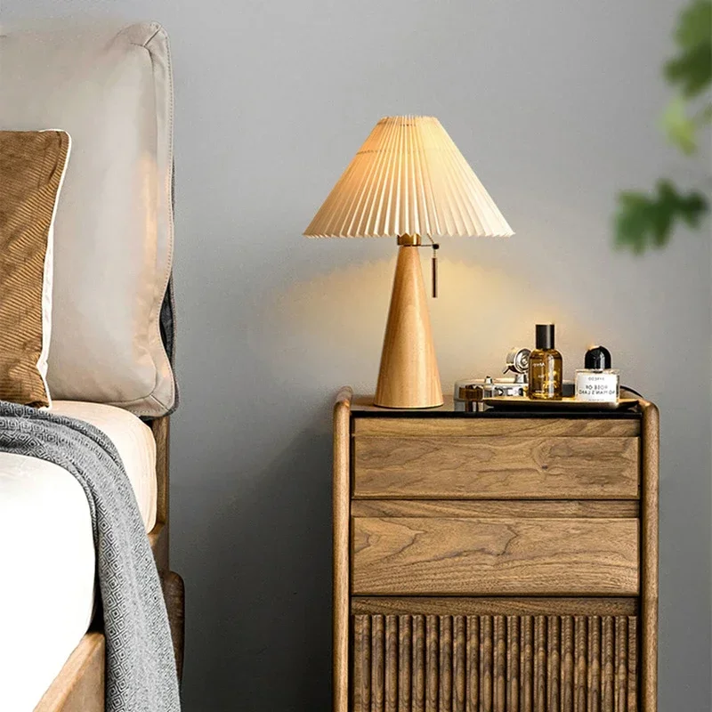 Decor Lighting Lamps - Lámpara de mesa plisada retro, luces