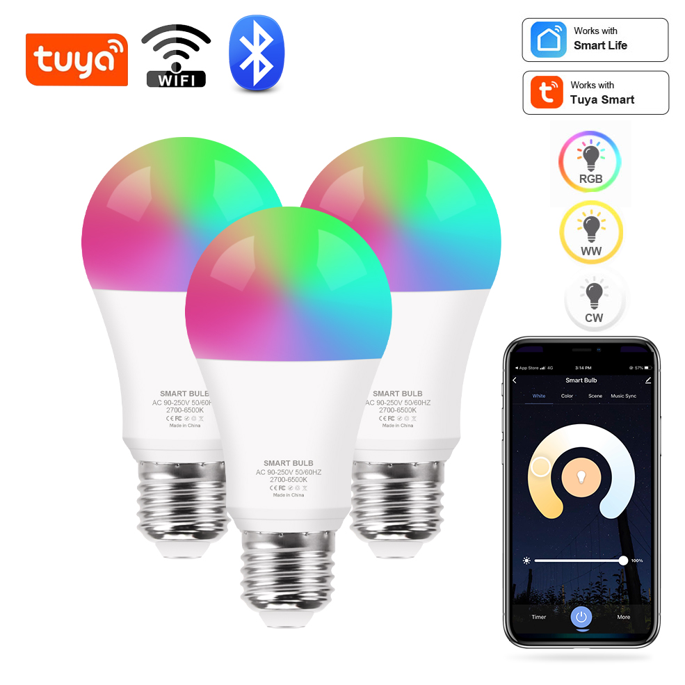 Colour Changing Bulb - Bombilla inteligente Tuya Wifi/Bluetooth, lámpara Led