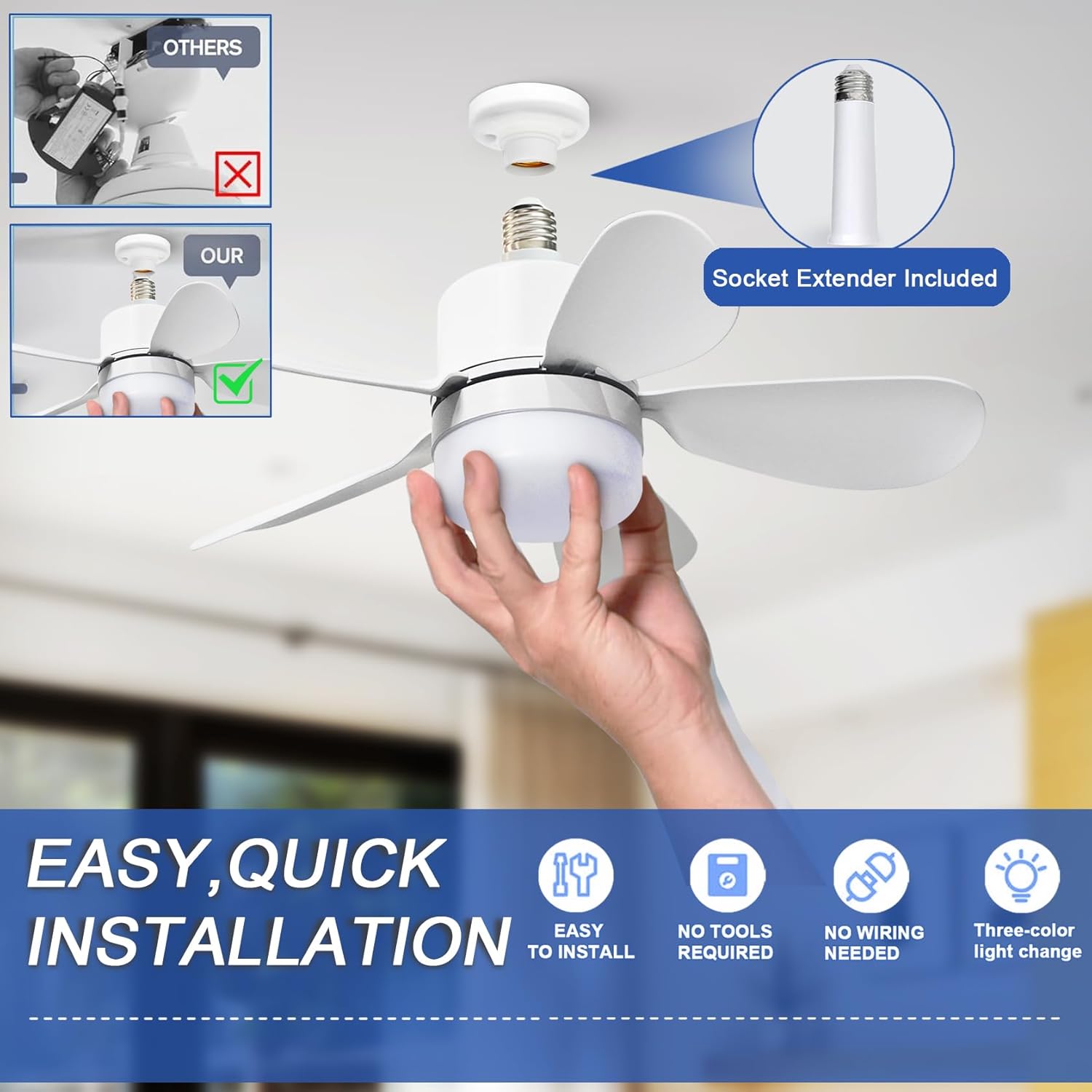 Ventilador de Techo con Luz y  - Lighting Decor Home reseña y precio