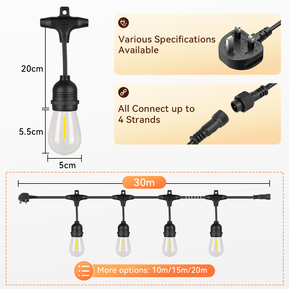 Guirnalda de luces para exteri - Decor Lighting Uk reseña y precio