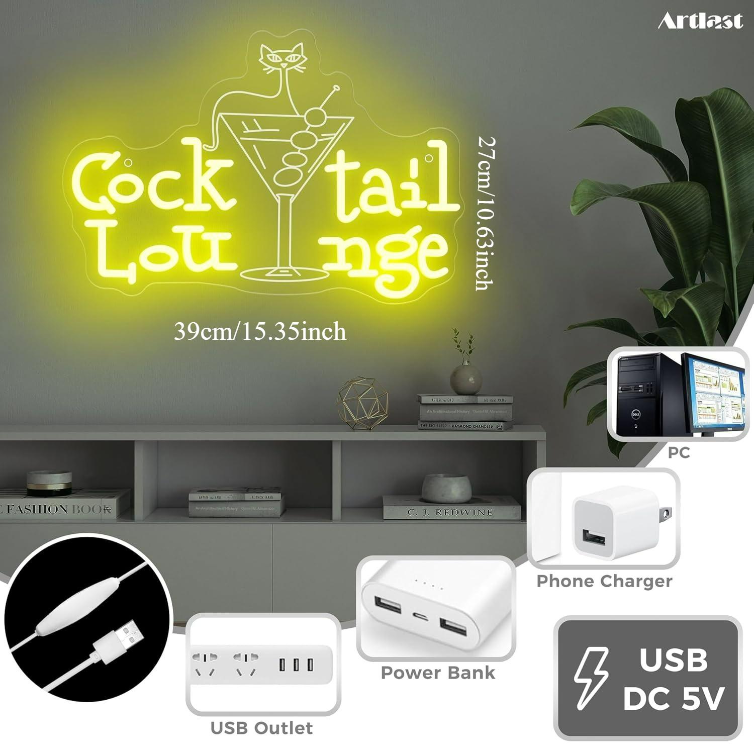 Letrero de Neón para Bar, Luz  - Lighting Decor Home reseña y precio